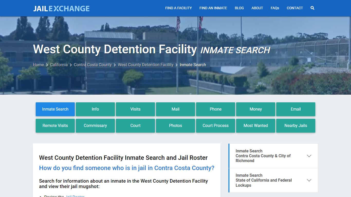 West County Detention Facility Inmate Search - Jail Exchange